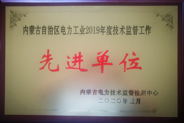 國神億利電廠榮獲“內蒙古電力工業(yè)技術監(jiān)督工作先進單位”稱號